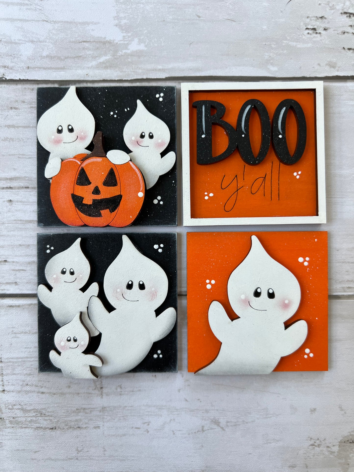 Cute Boo Ghost Halloween Interchangeable Mini Tiles