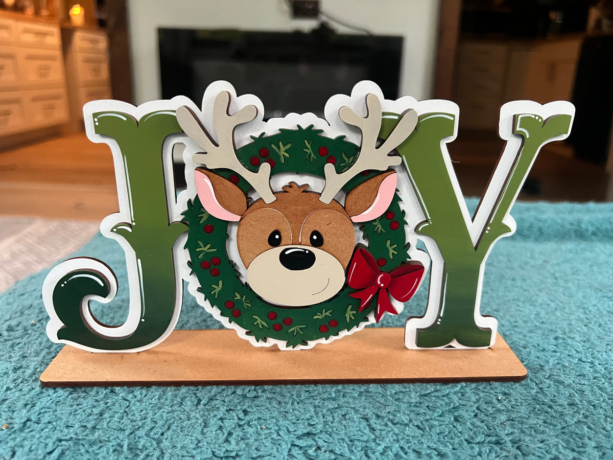 Joy Reindeer shelf sitter