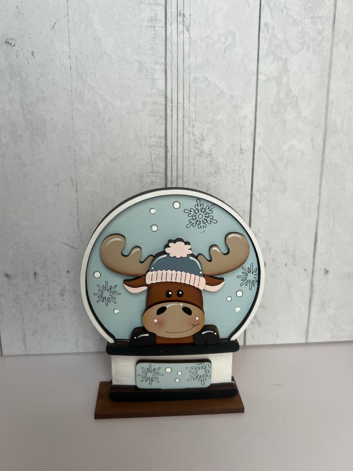 Winter Moose Mini Snow Globe