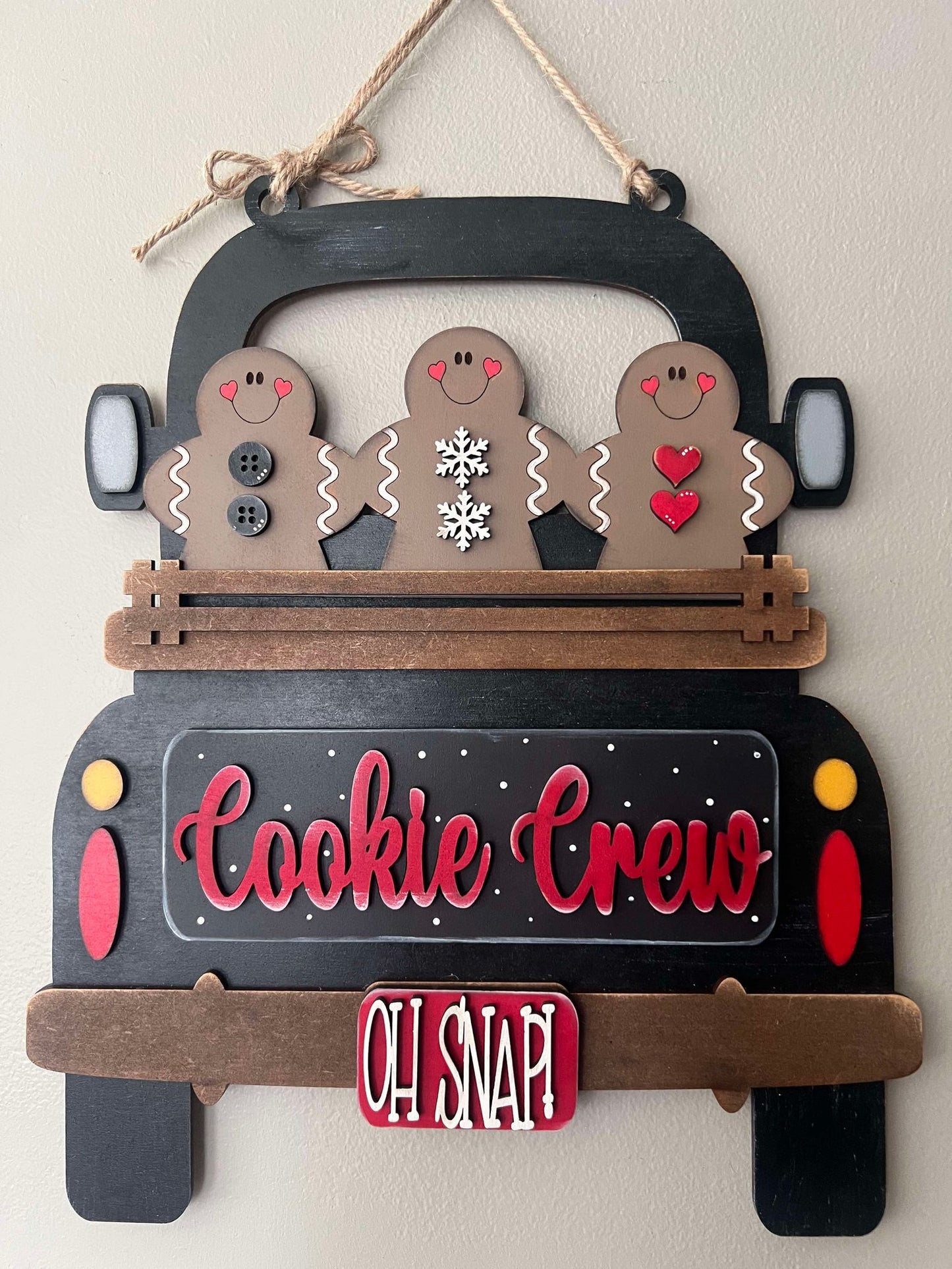 Christmas Gingerbread Hanging Truck | Cutting Board