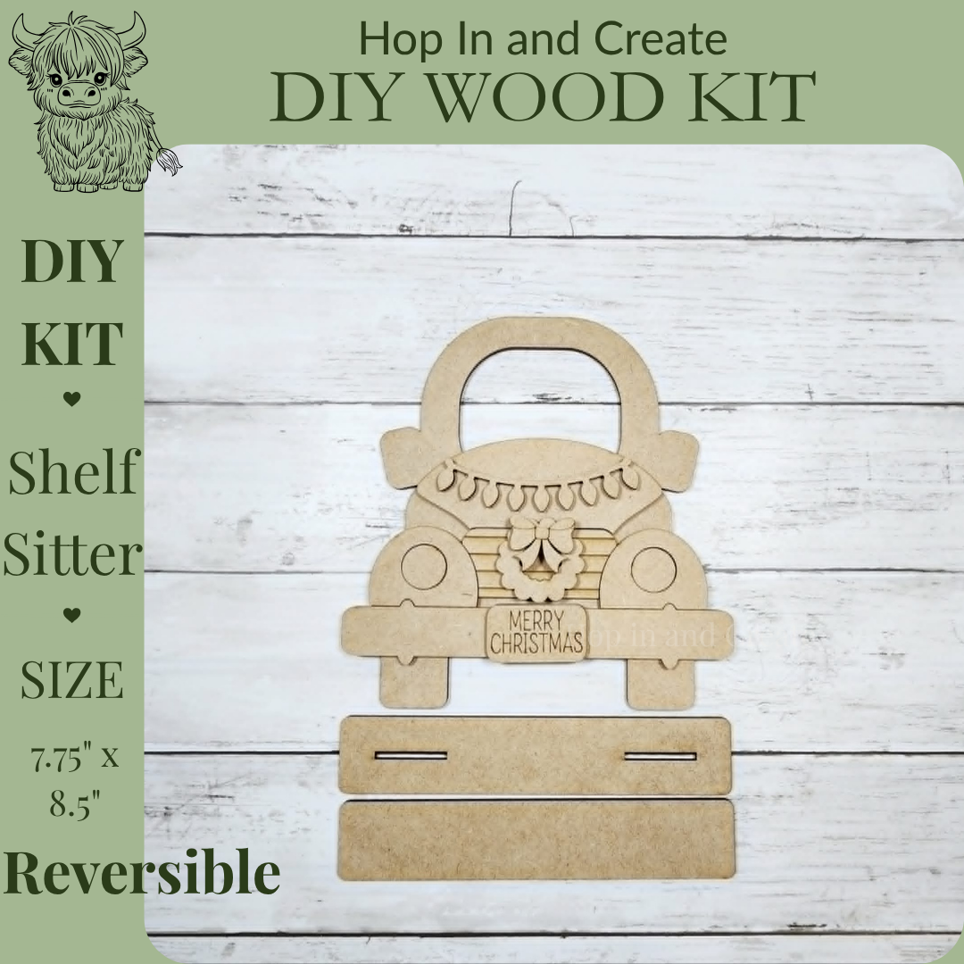 Reversible Vintage Truck (Fall and Christmas) DIY Wood Kit