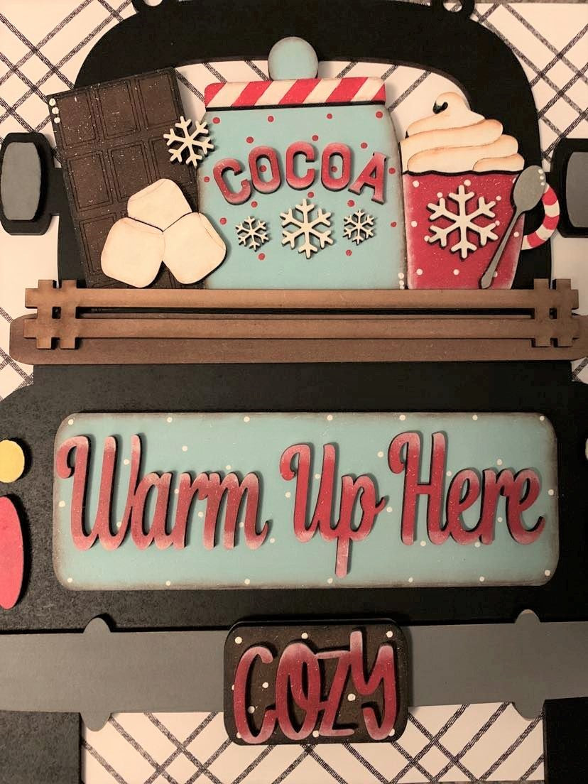 Hot Cocoa 1 Hanging Truck | Cutting Board