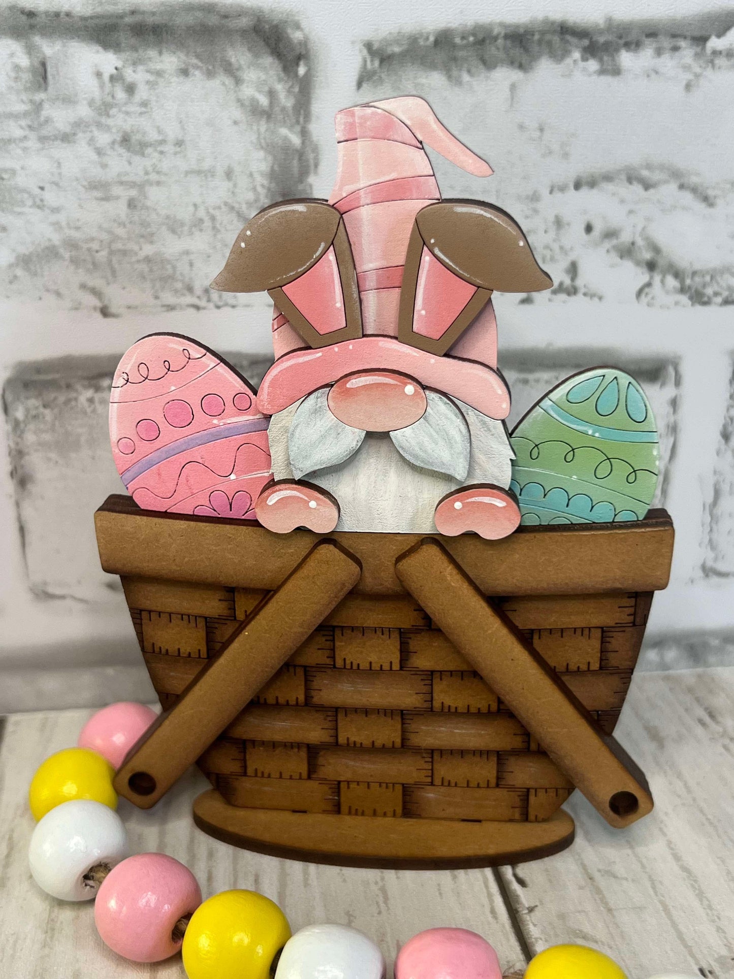 Mini Easter Gnome Standing Basket Insert