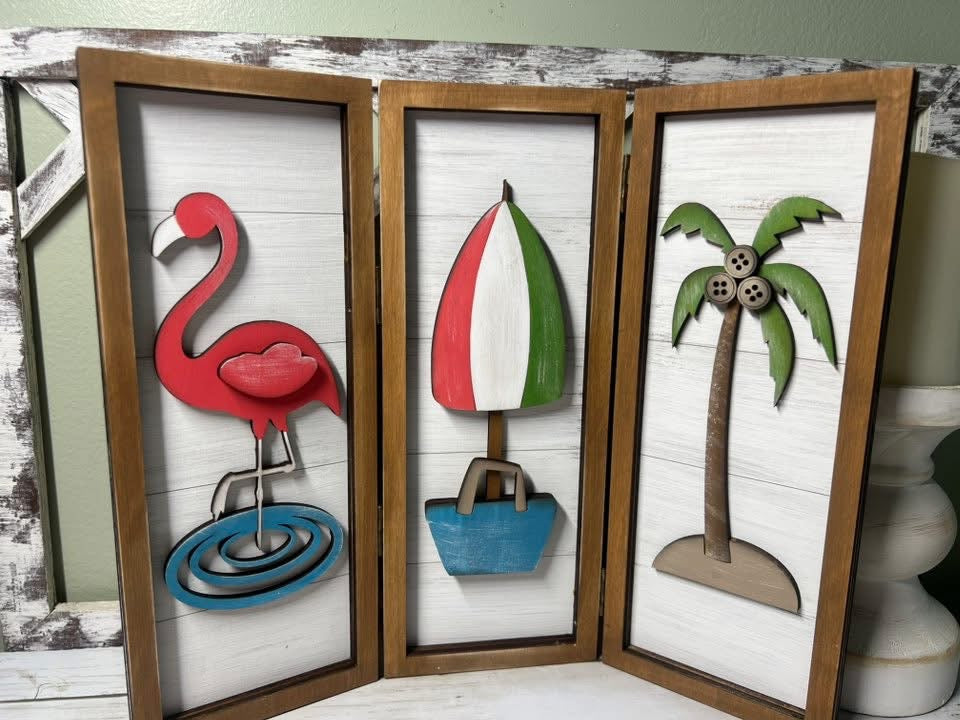 Summer (beach) Vertical Trio Sign