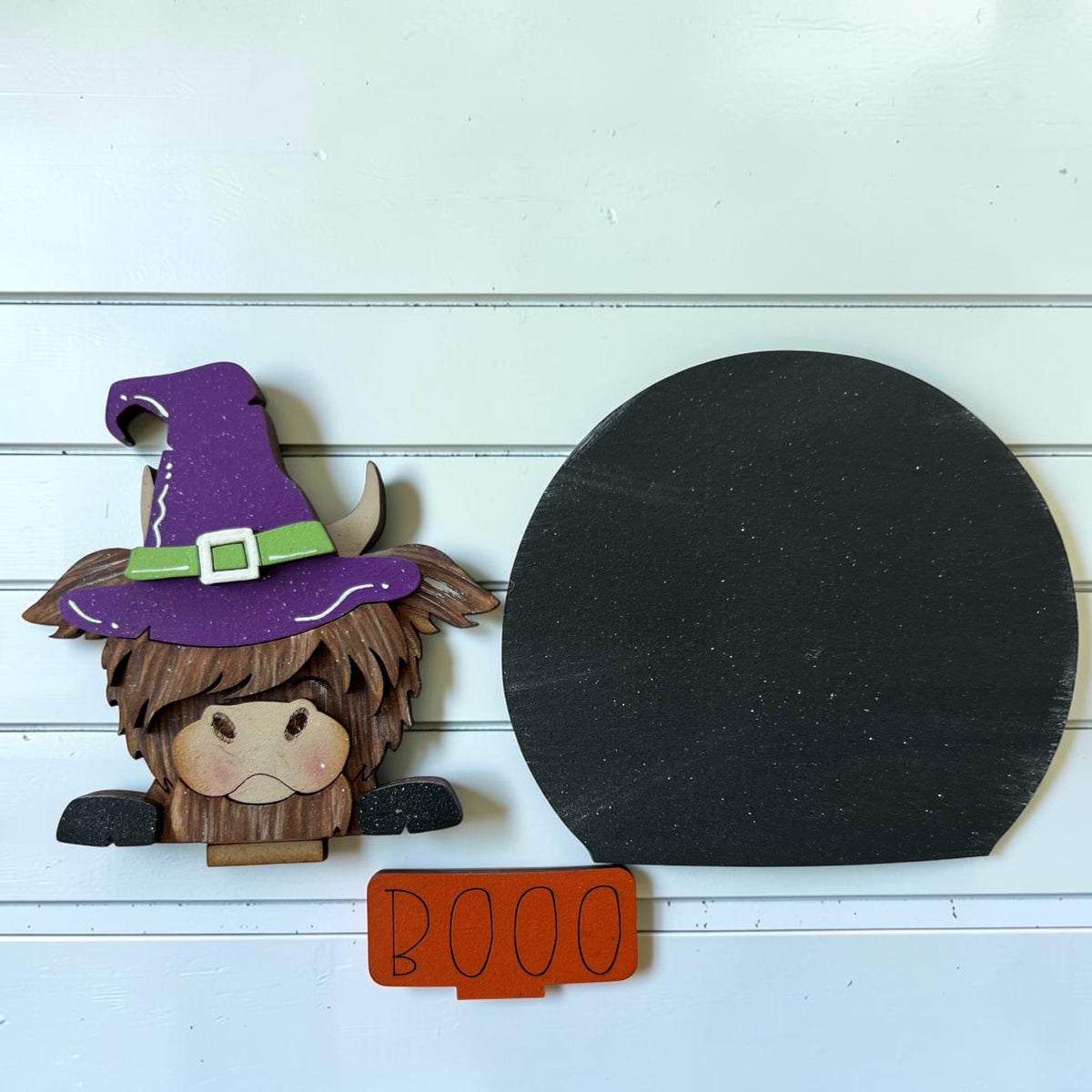 Halloween Highland Cow Mini Snow Globe Insert