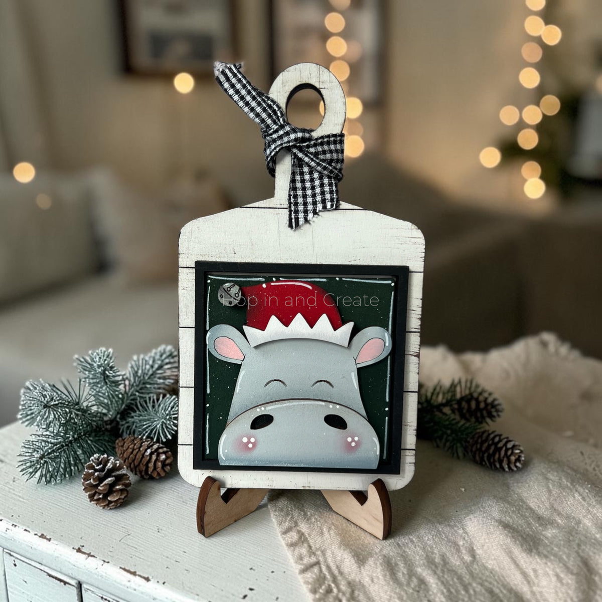 Christmas Hippo Mini Tiles