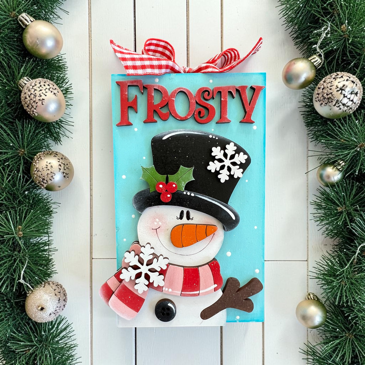Frosty Snowman Chunky Shelf Sitter