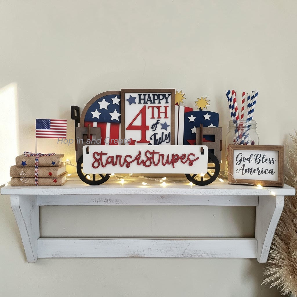USA Stars and Stripes 4th of July Crate
