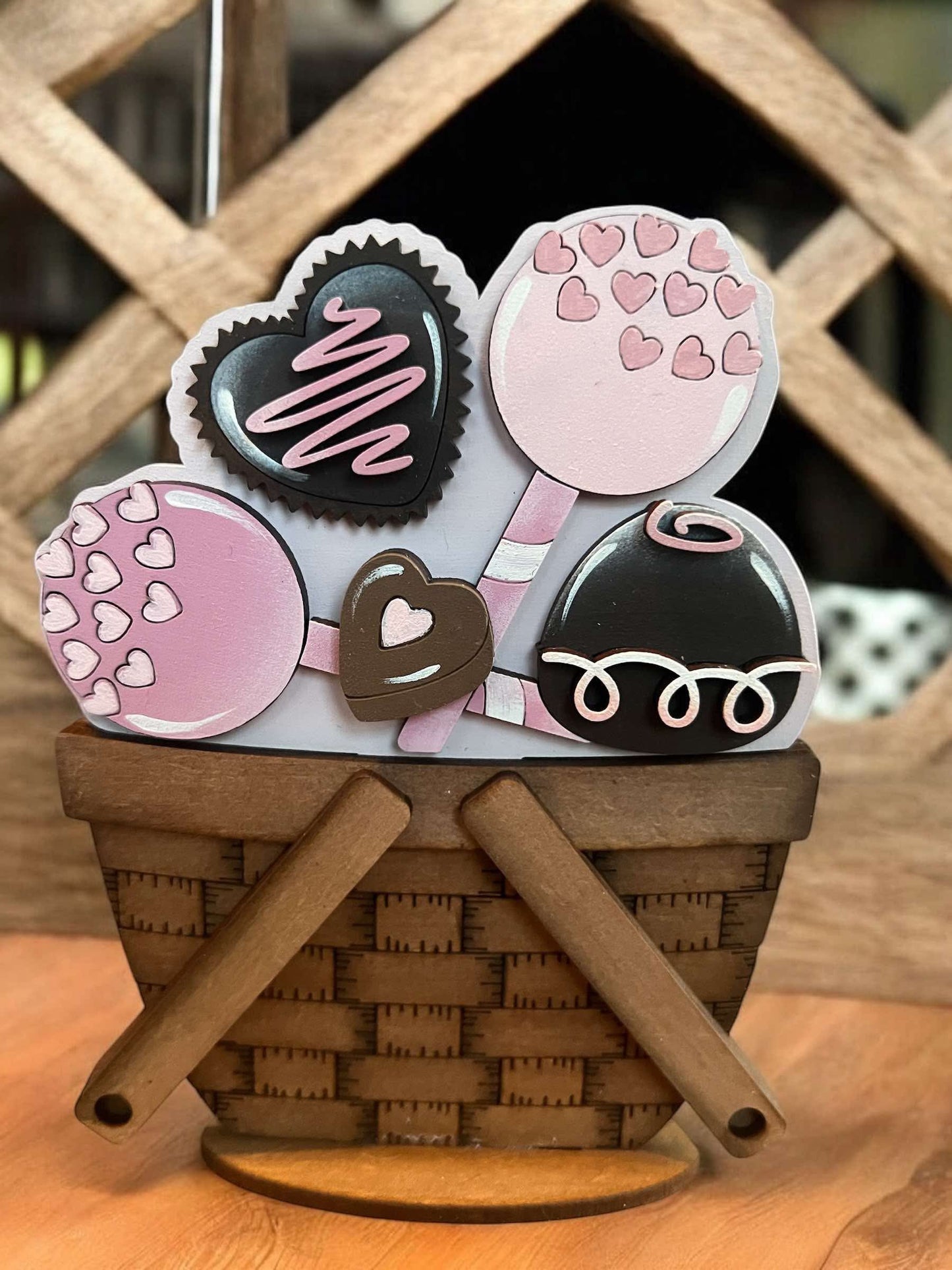 Mini Valentine Chocolates Standing Basket Insert