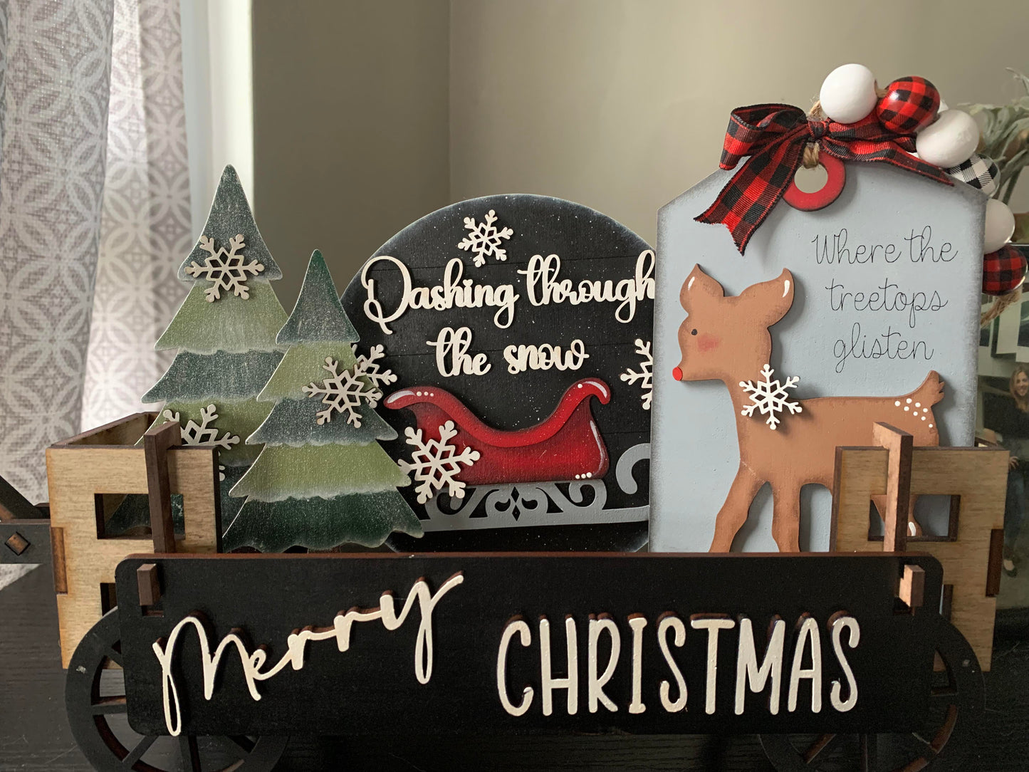 Christmas Vintage Reindeer Crate