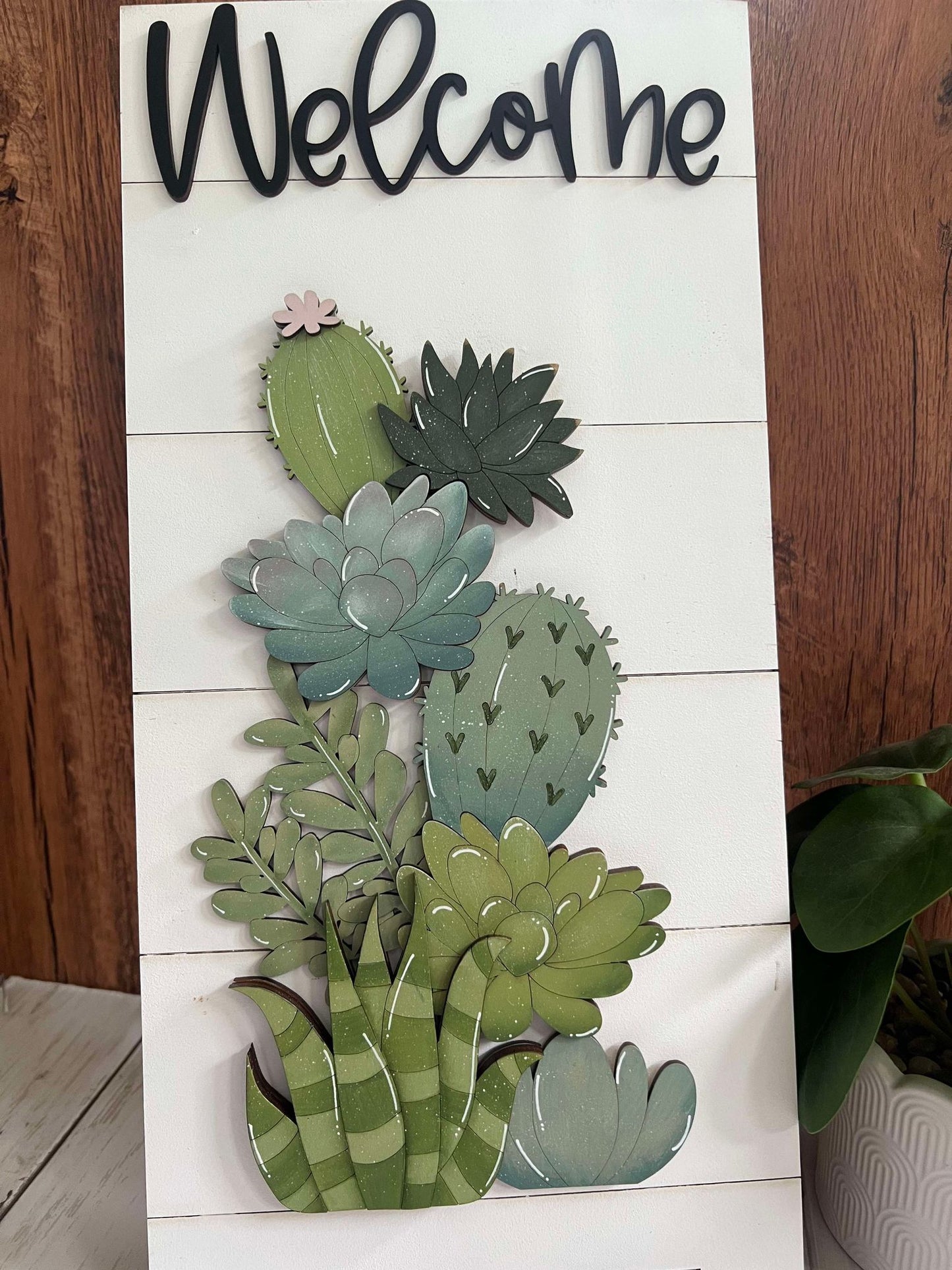 Succulent Welcome Sandwich Board
