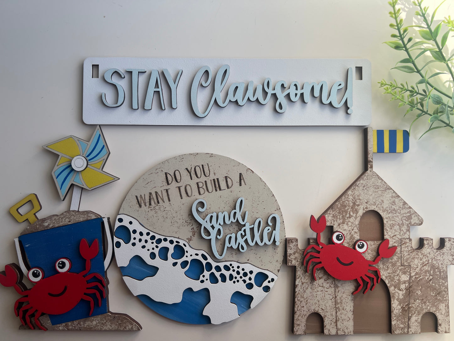 Summer Crab and Beach Crate Insert