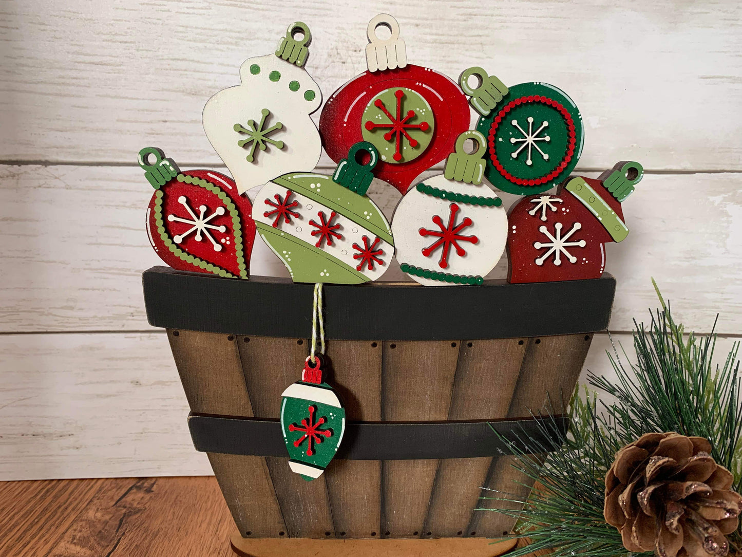 Ornament Basket Insert – Full Size | Interchangeable Christmas Decor