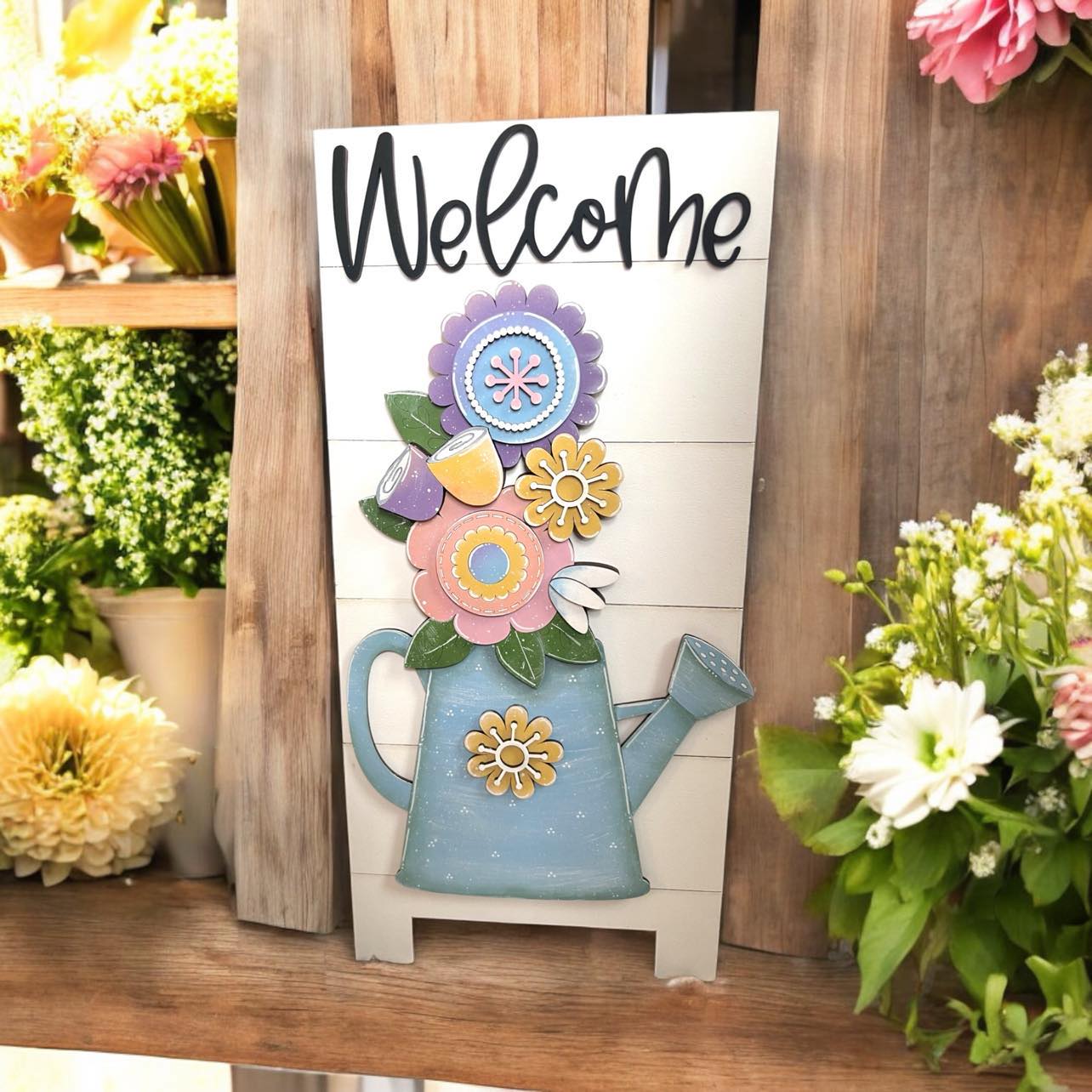 Spring 2 (watering can) Welcome Sandwich Board