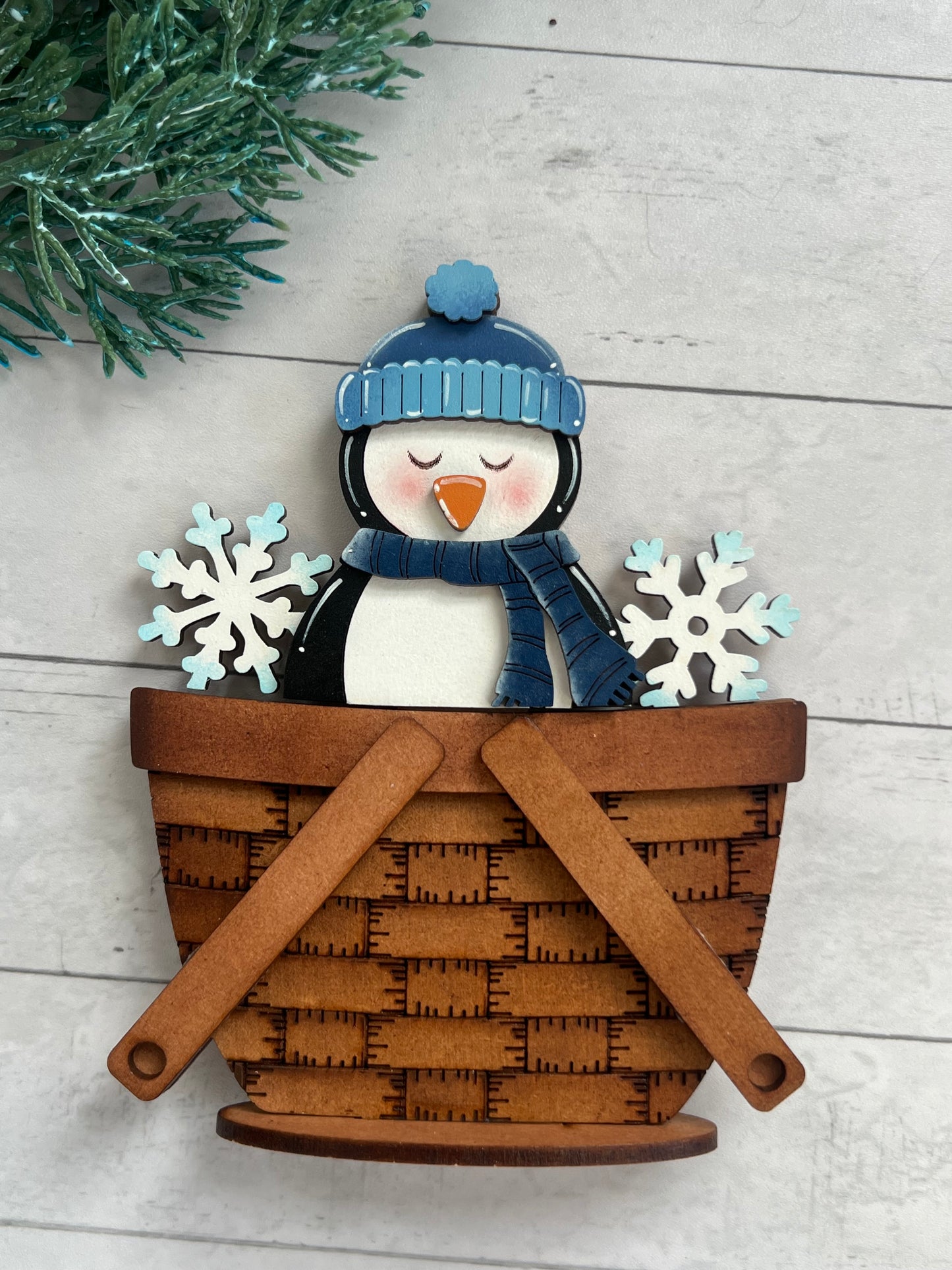 Winter Penguin Mini Basket Insert