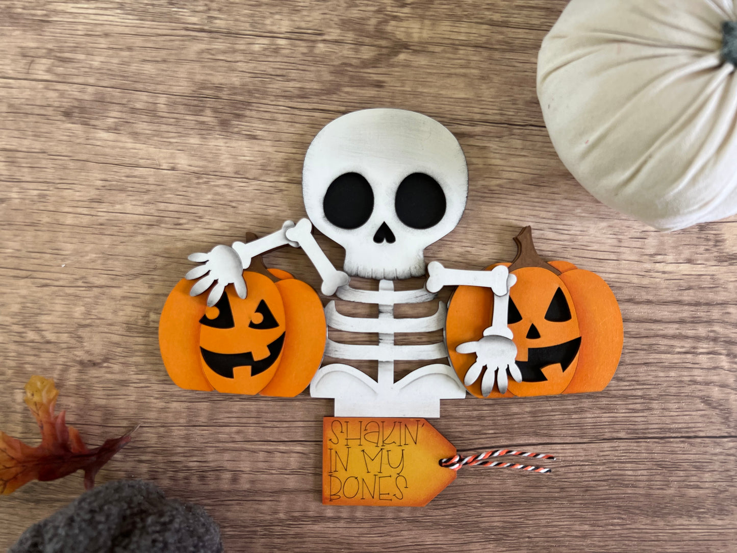 Cute Skeleton Halloween Full Size Basket Insert