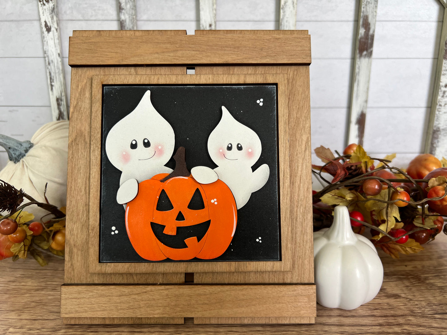 Cute Boo Ghost Full Size Halloween Interchangeable Tiles