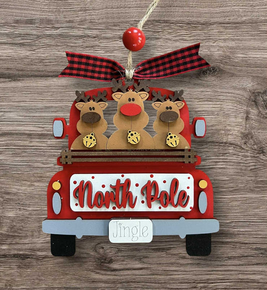 North Pole Kit Truck, DIY Ornament Kit
