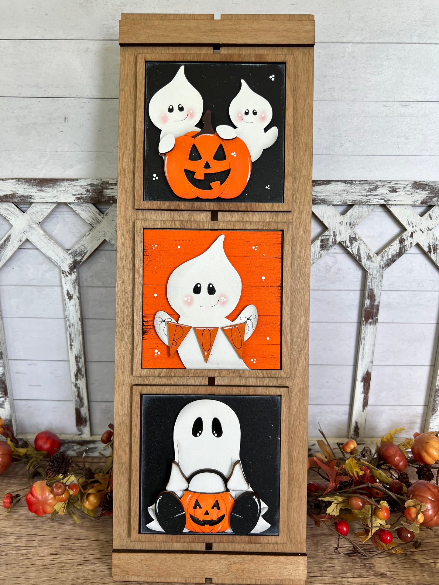 Cute Boo Ghost Full Size Halloween Interchangeable Tiles