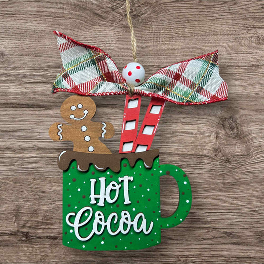 Hot Cocoa Mug, DIY Ornament Kit