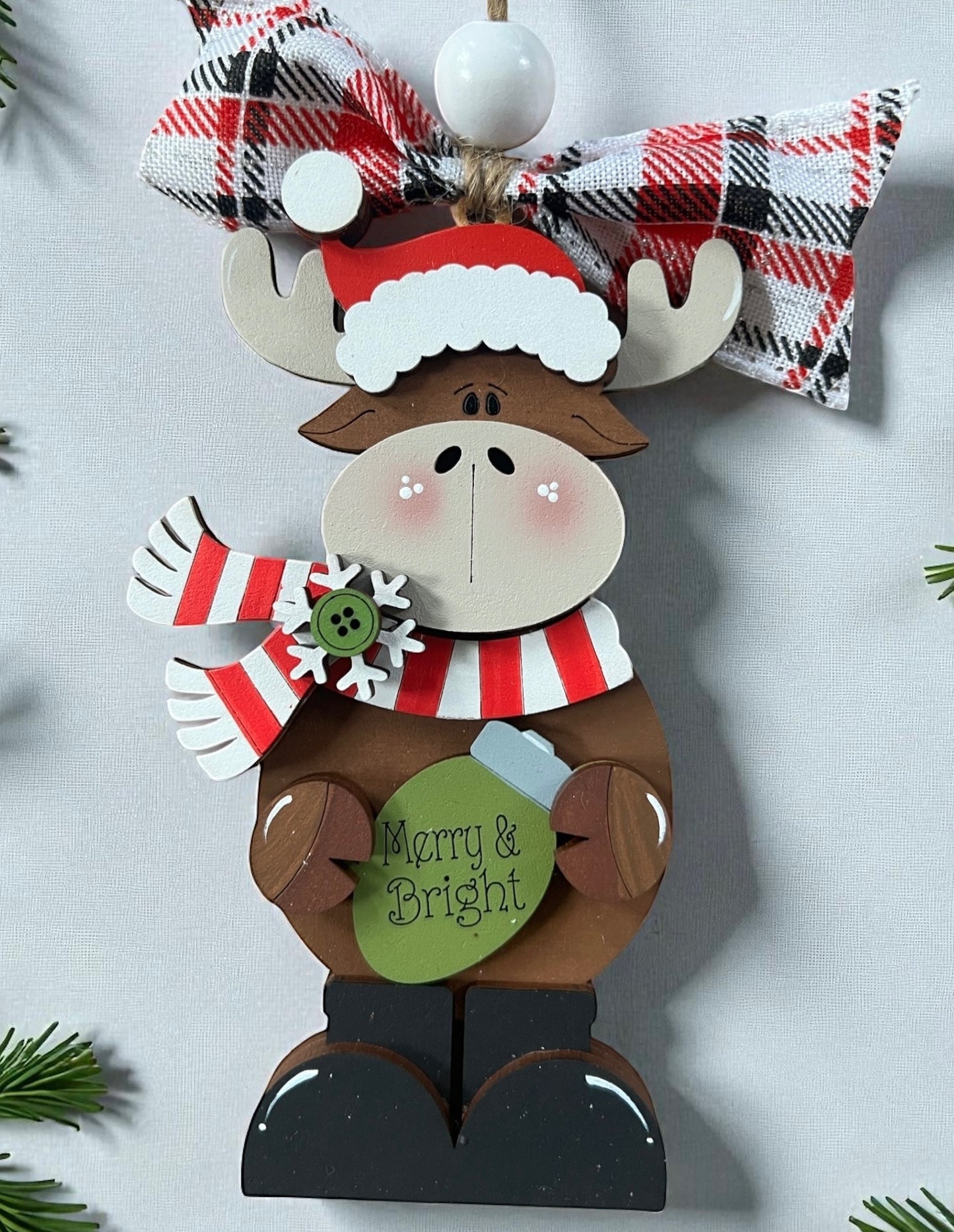 Christmas Moose, DIY Ornament Kit