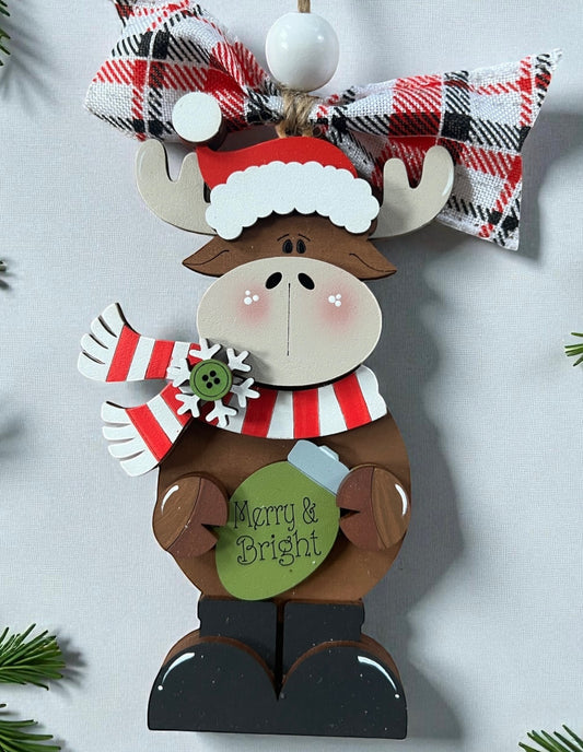 Christmas Moose, DIY Ornament Kit