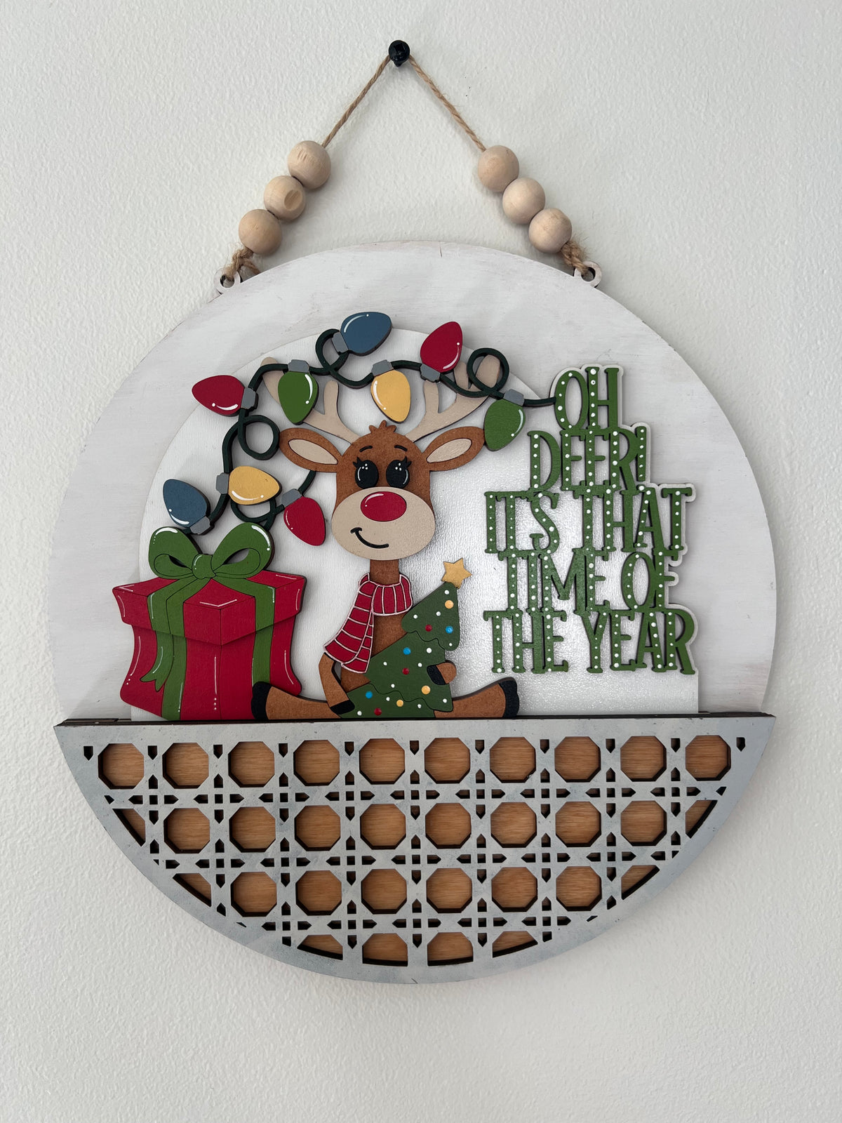 Christmas Reindeer Welcome Sign