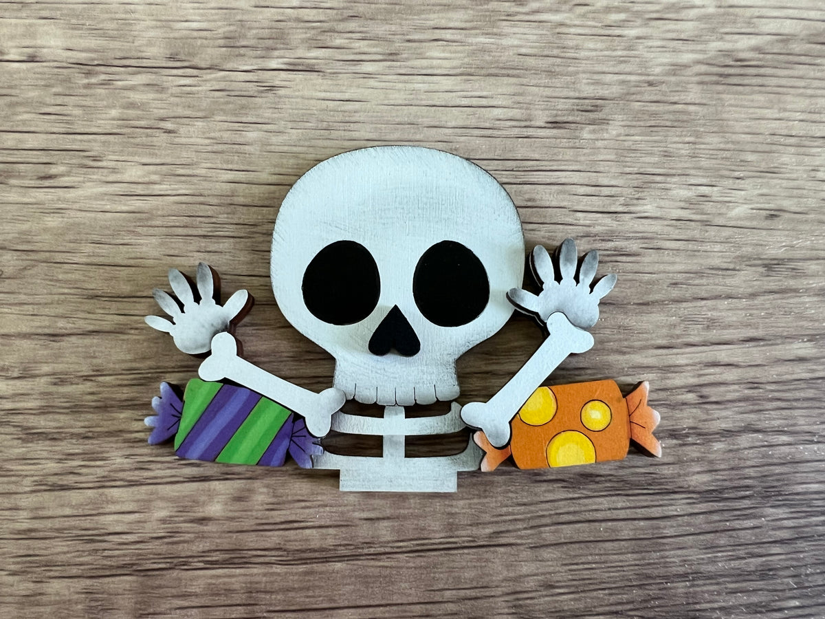 Cute Skeleton Halloween Interchangeable Mini Basket