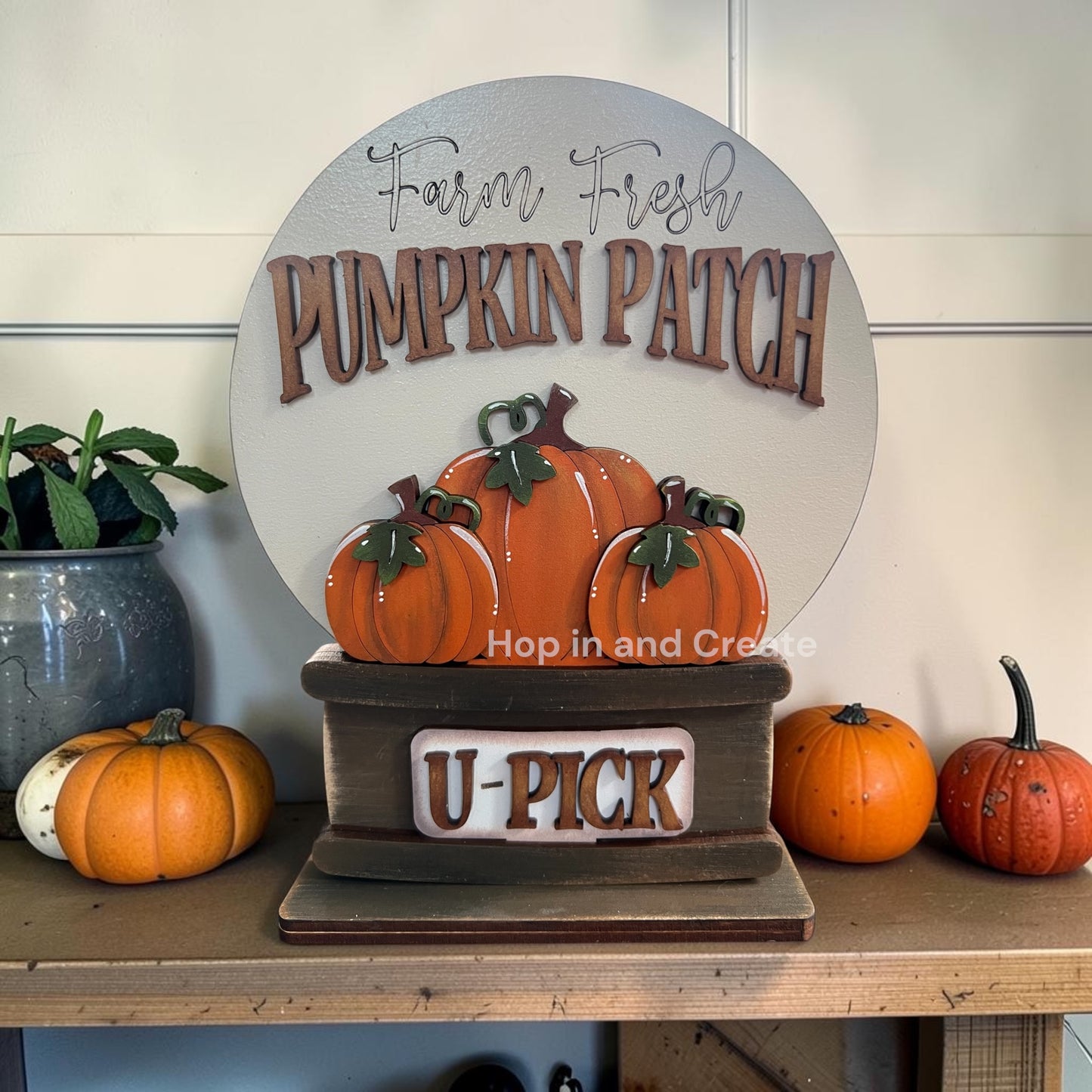 Fall Pumpkin Patch Easel Globe Insert