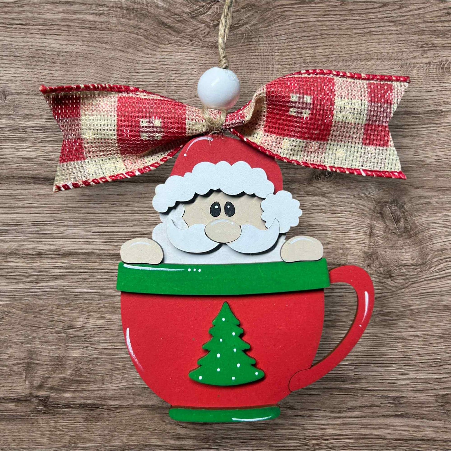 Santa in a Mug, DIY Ornament Kit