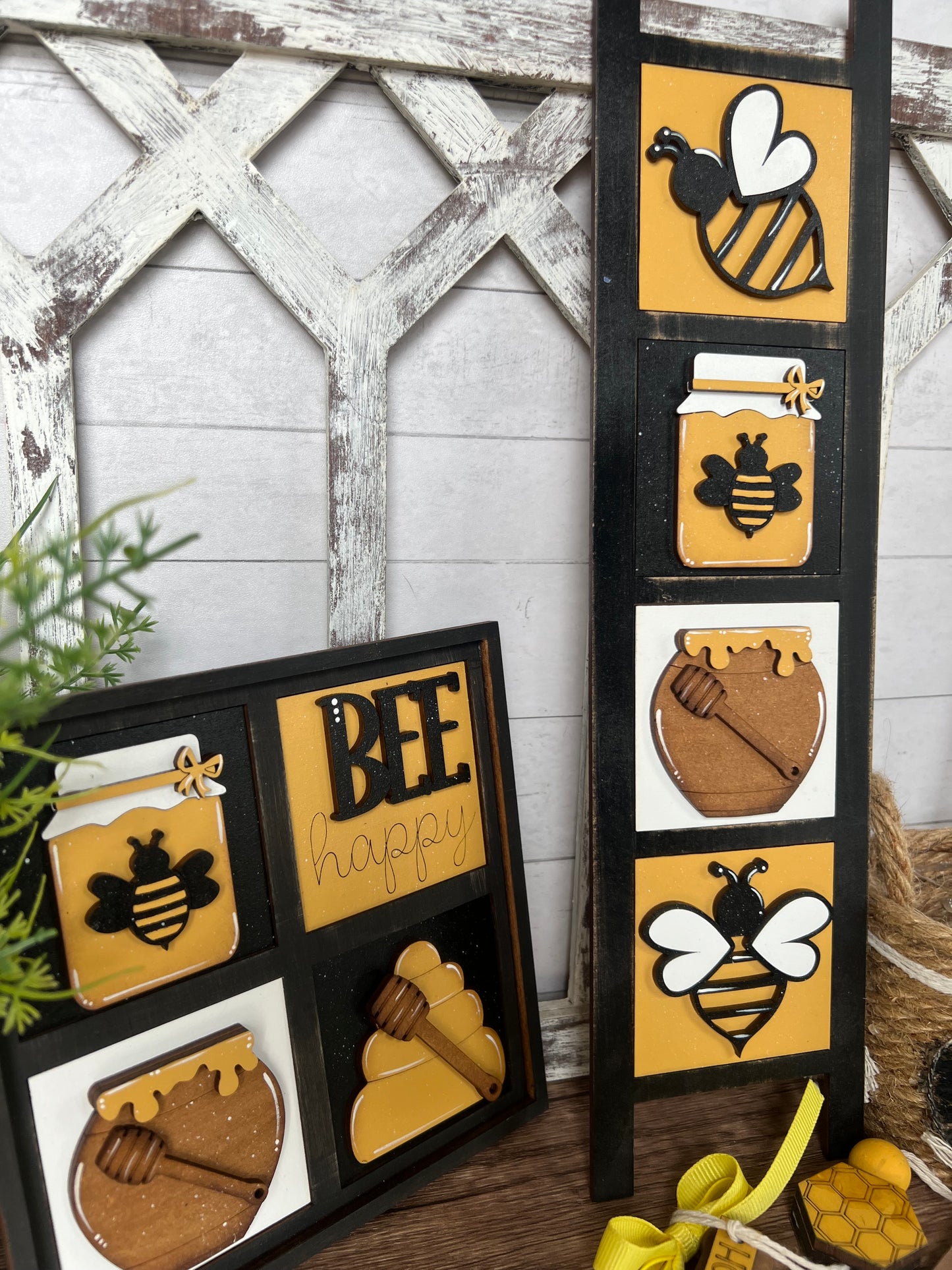 Bee Mini Tiles 2 | Summer Bee Decor | Interchangeable Mini Tiles