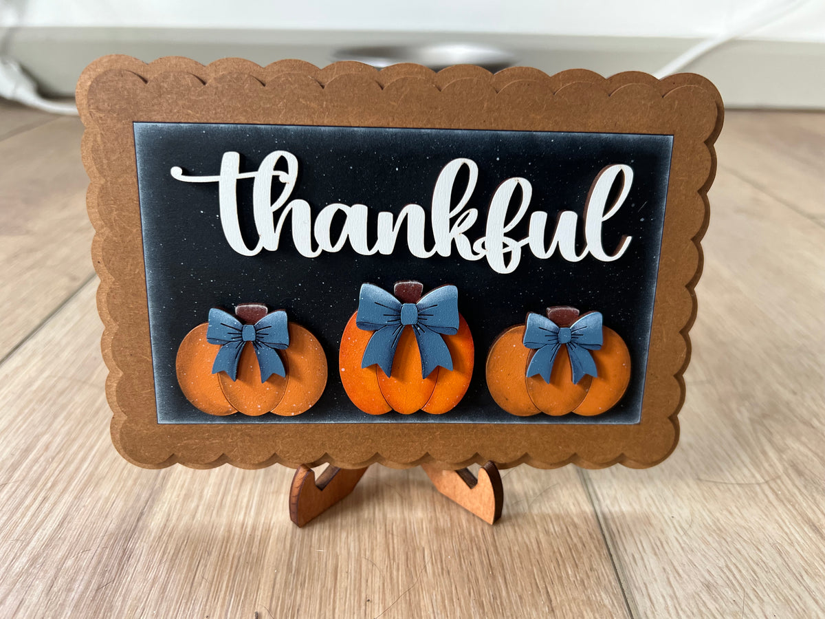 Thankful Pumpkin Shelf Sitter