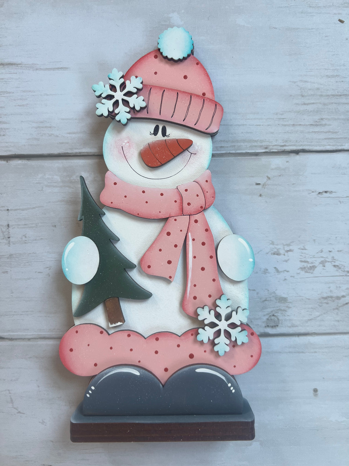 Mr and Mrs Snowman Standing Santa Shelf Sitter – DIY Kit