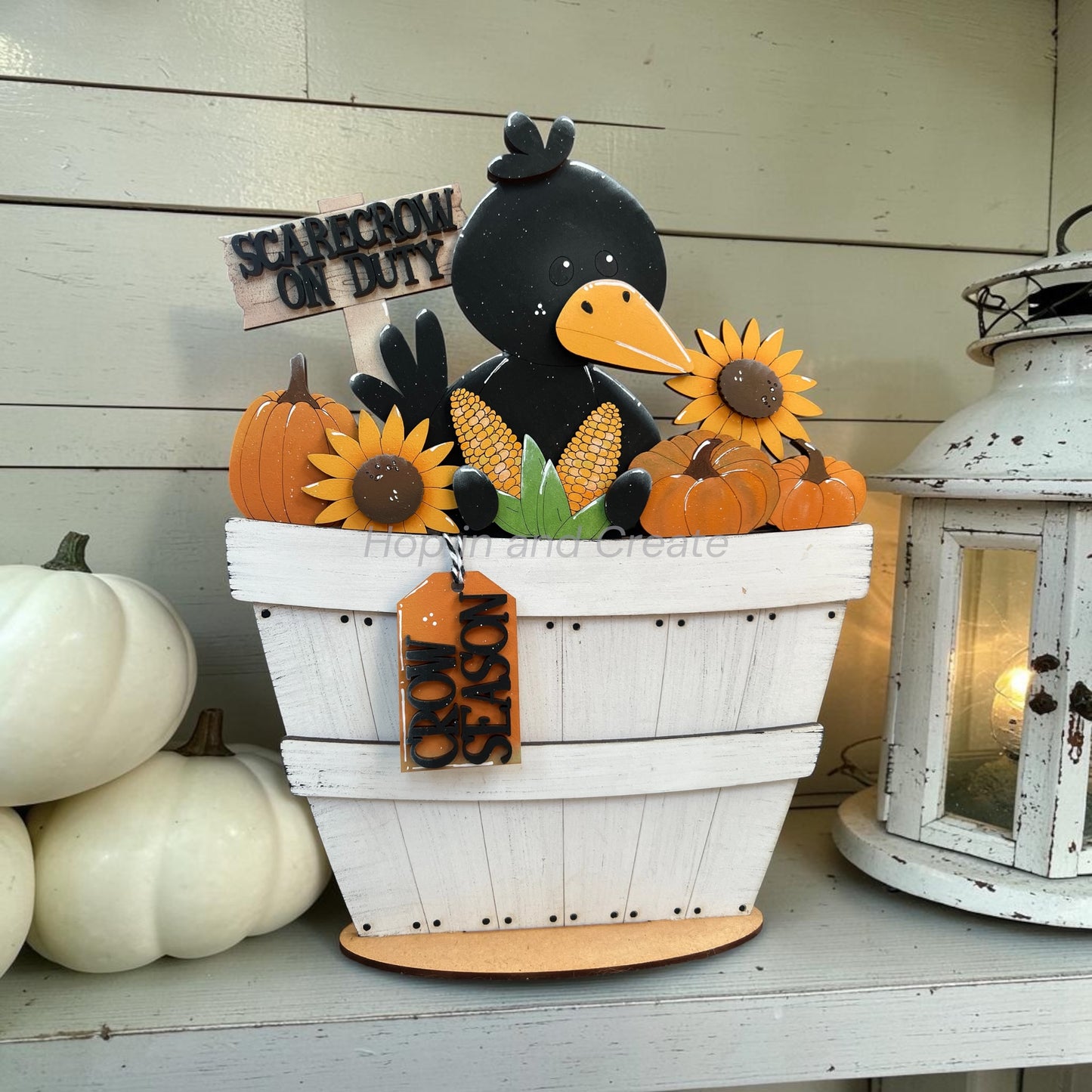 Crow Basket Insert – Full Size | Interchangeable Fall Decor