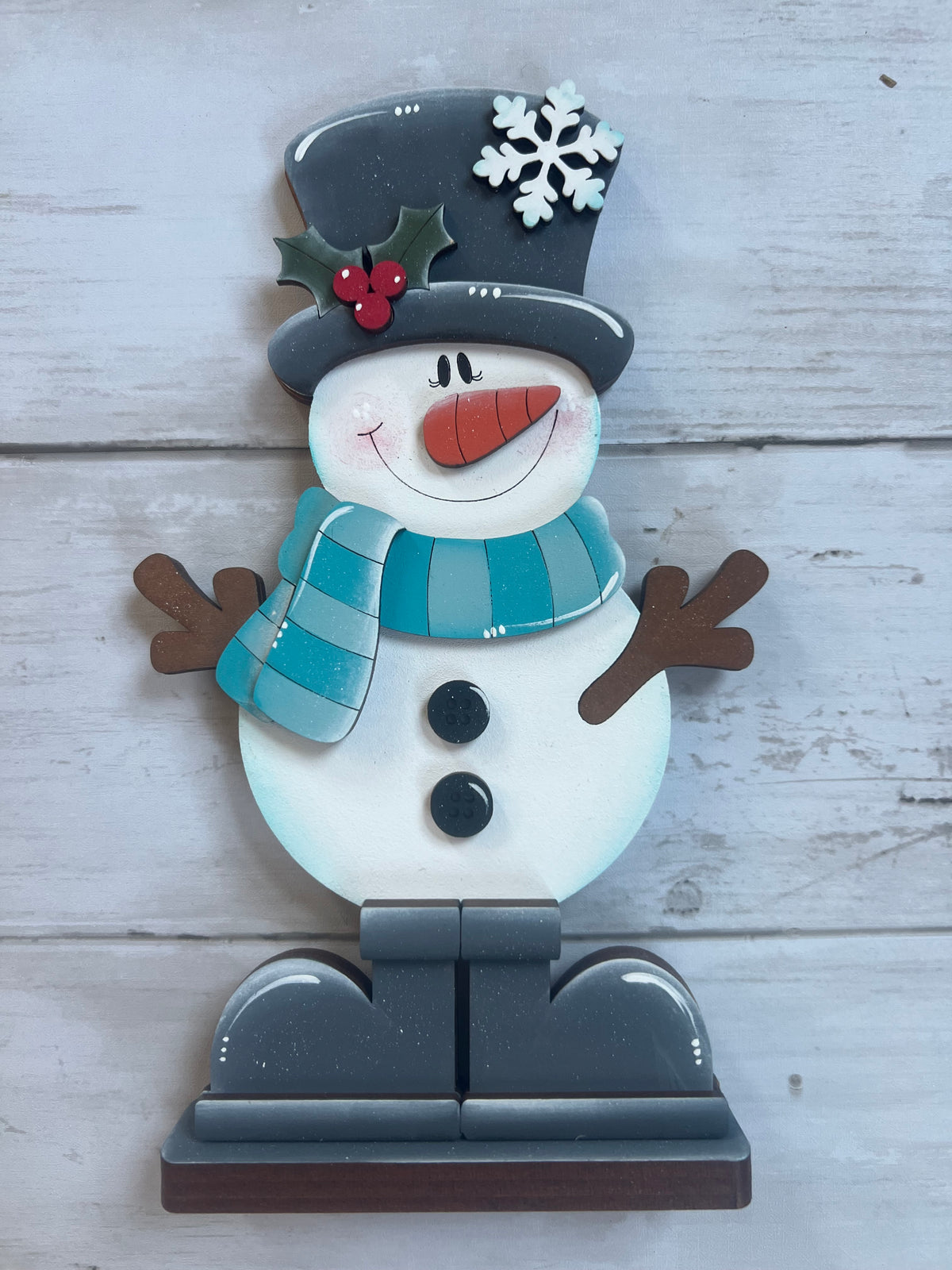 Mr and Mrs Snowman Standing Santa Shelf Sitter – DIY Kit