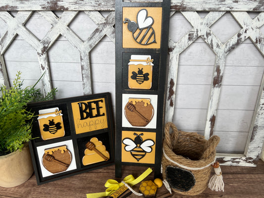 Bee Mini Tiles 2 | Summer Bee Decor | Interchangeable Mini Tiles
