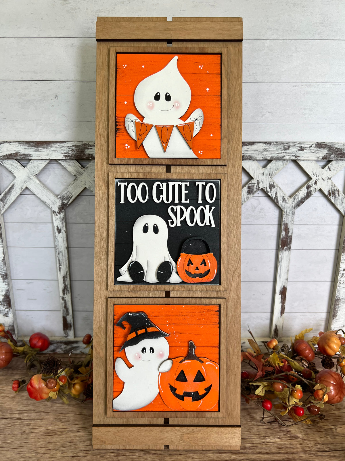 Cute Boo Ghost Full Size Halloween Interchangeable Tiles