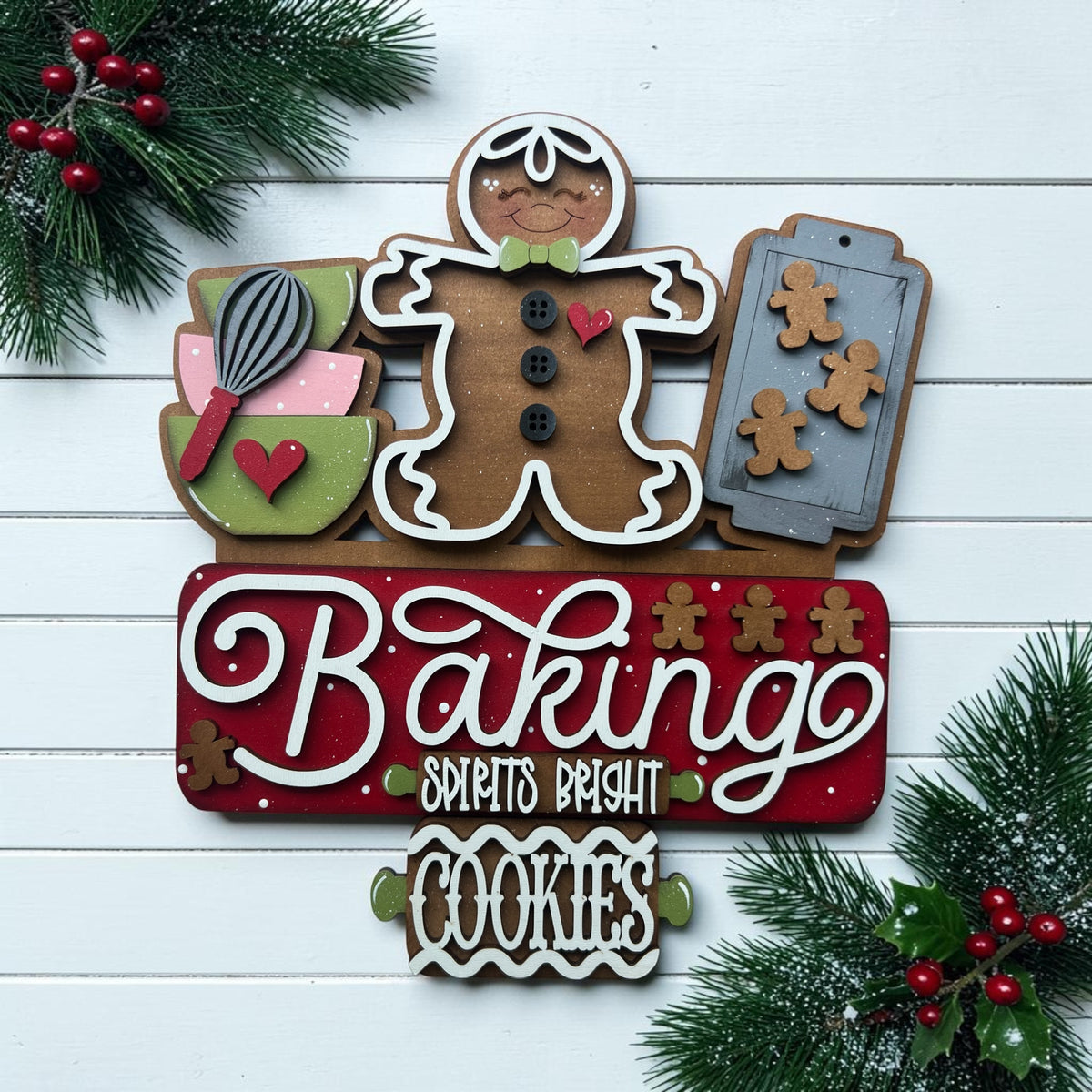 Christmas Baking Truck Insert – Gingerbread Interchangeable Décor