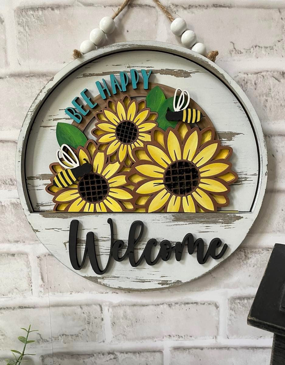 Sunflower Welcome Sign