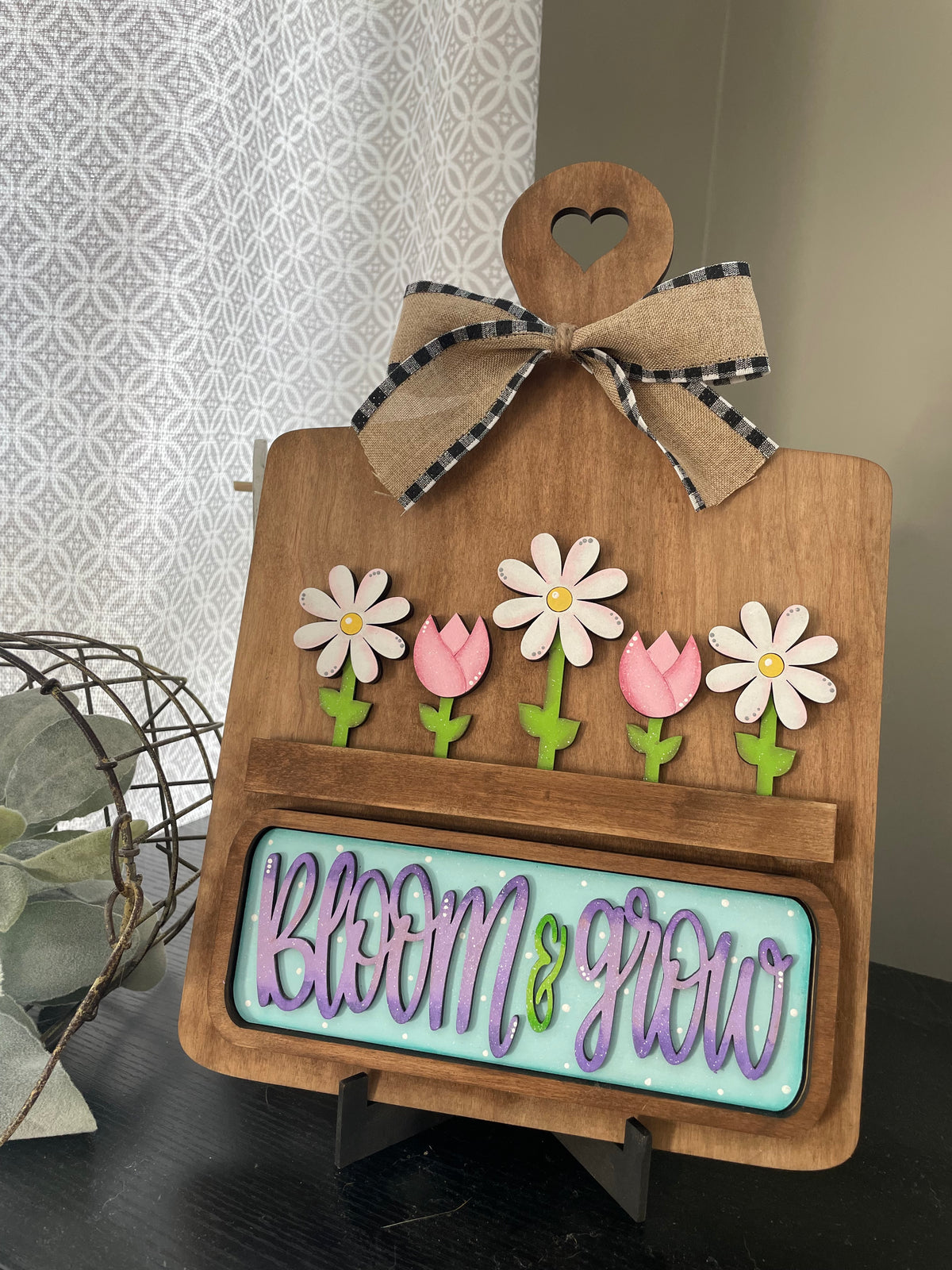 Spring Flower Hanging Truck | Cutting Board