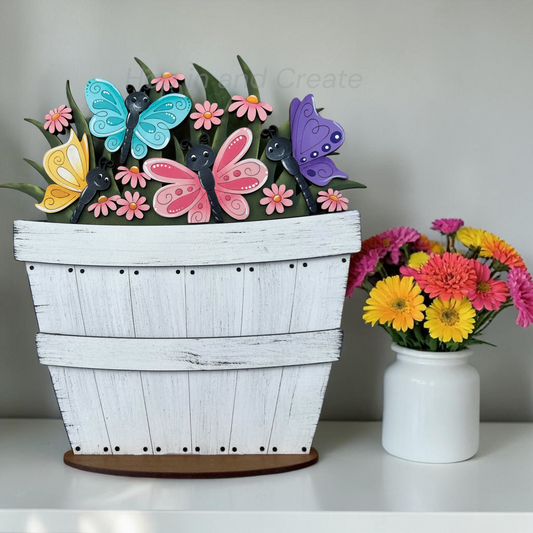 Butterfly Basket Insert – Full Size | Interchangeable Spring/Summer Decor