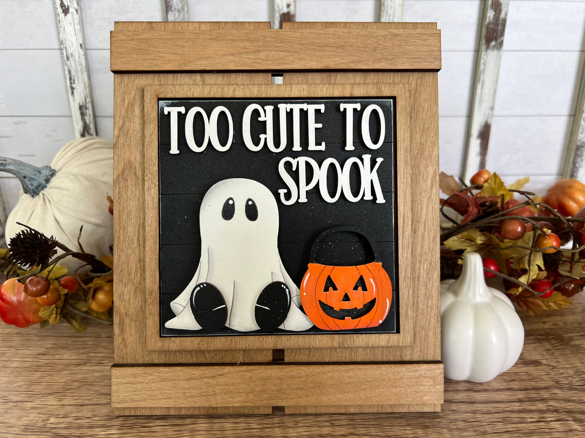Cute Boo Ghost Full Size Halloween Interchangeable Tiles