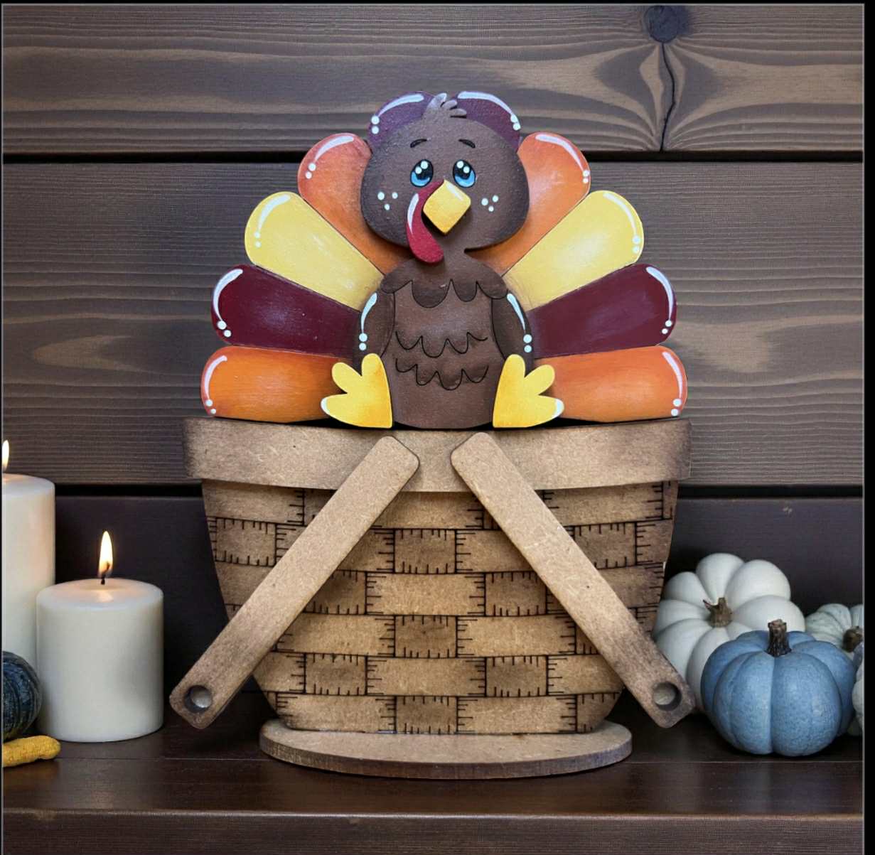 Thanksgiving Turkey 2 Mini Basket Insert