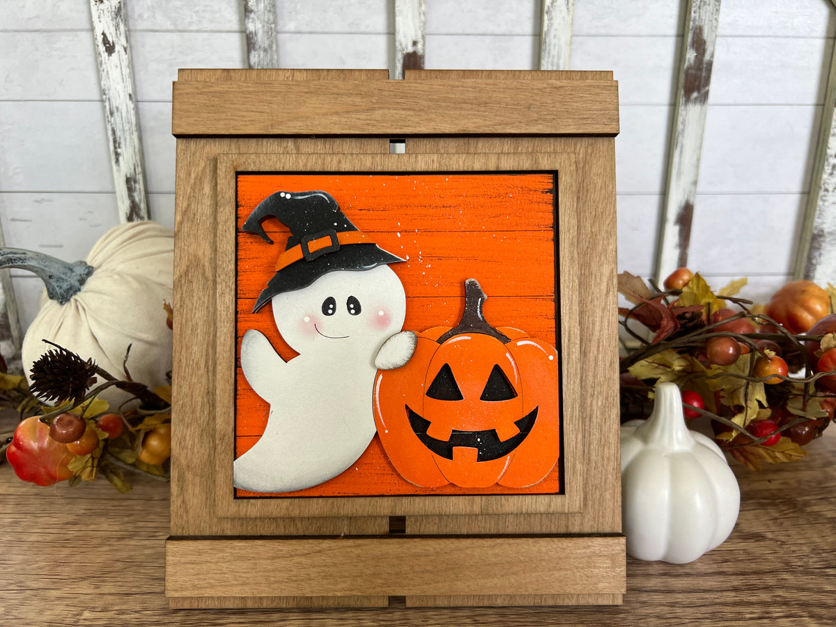 Cute Boo Ghost Full Size Halloween Interchangeable Tiles