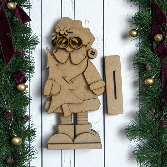 Vintage Standing Santa Shelf Sitter – DIY Kit