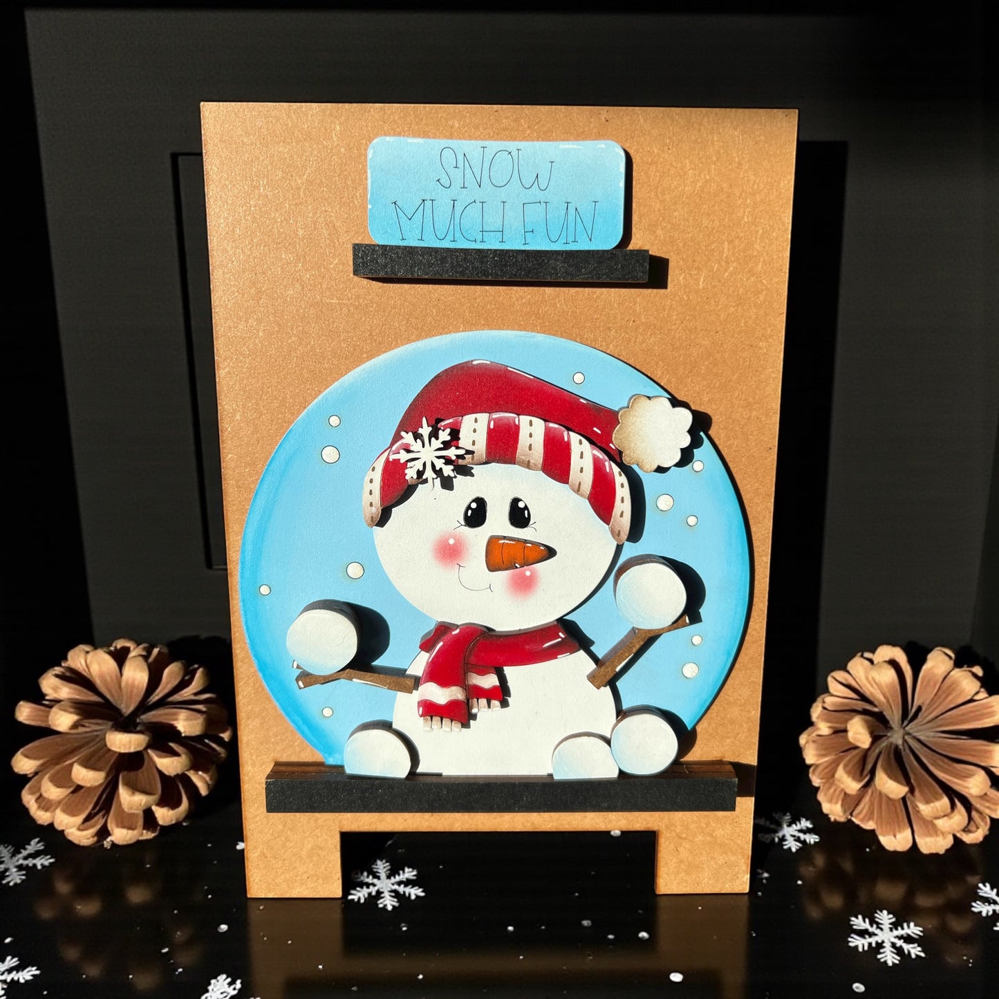 Winter Snowman 2 (snow much fun) Easel Insert