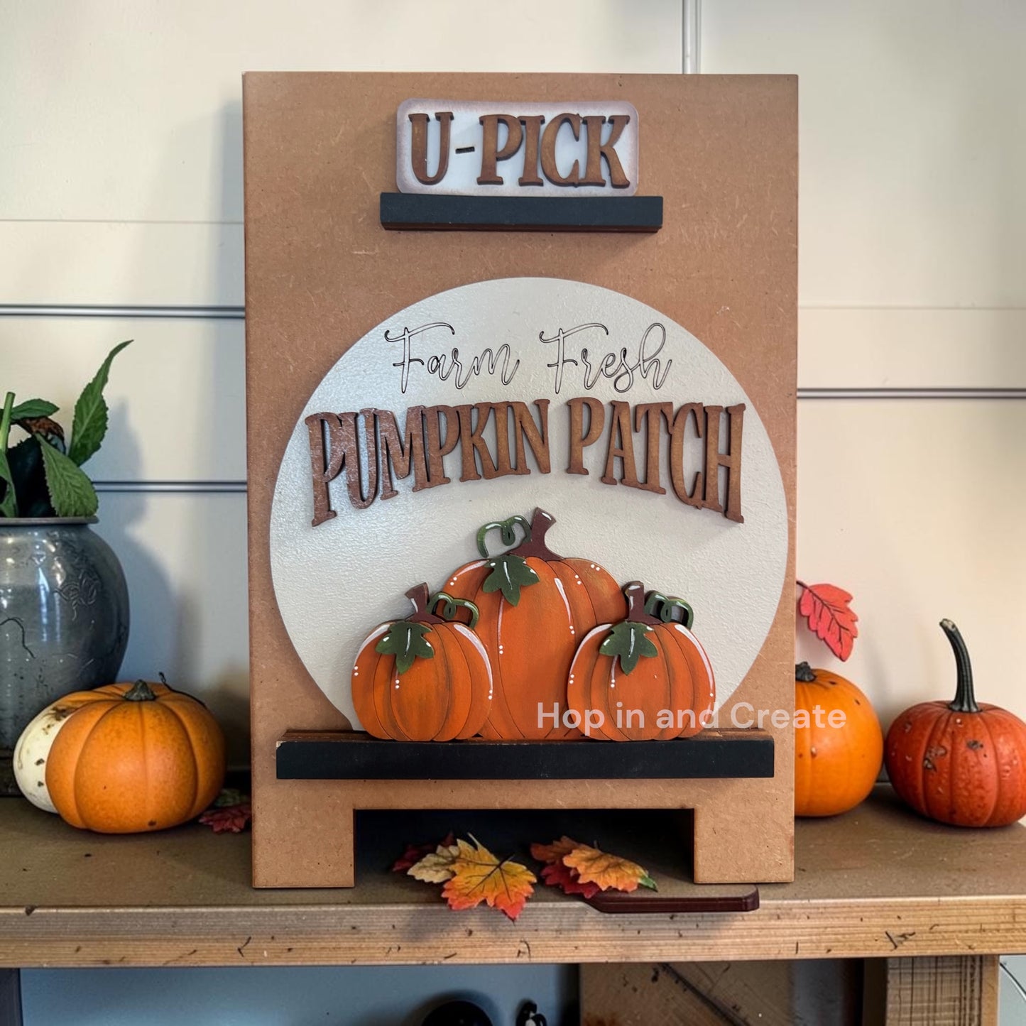 Fall Pumpkin Patch Easel Globe Insert