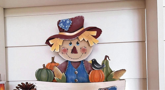 Scarecrow Basket Insert – Full Size | Interchangeable Fall Decor