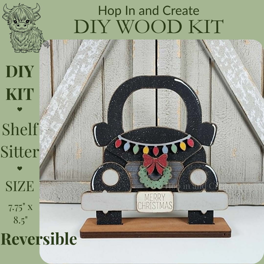 Reversible Vintage Truck (Fall and Christmas) DIY Wood Kit