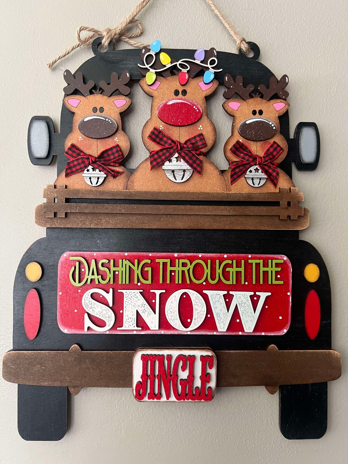 Dashing Through the Snow Christmas Truck Insert